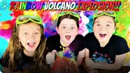 Make a Rainbow Volcano Explosion