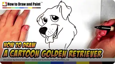 How to Draw a Cartoon Golden Retriever book