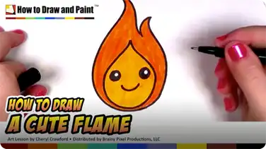 How to Draw a Cute Flame for Kids book