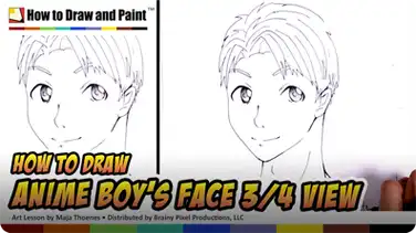 How to Draw an Anime Boy's Face in Three-Fourths View book