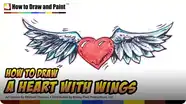 How to Draw a Heart with Wings