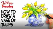 How to Draw a Vase of Tulips