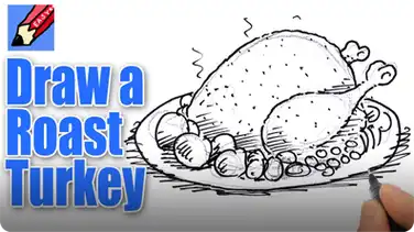 How to Draw a Roast Turkey & All the Trimmings Real Easy book