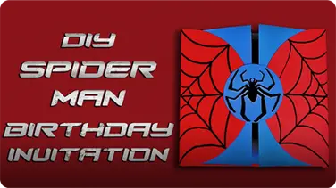 DIY Spiderman Birthday Invitation book