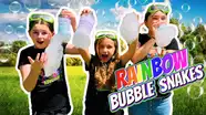 Science for Kids with The Wild Adventure Girls! Make RAINBOW BUBBLE Snakes!