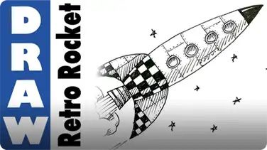 How to Draw a Retro Space Rocket book