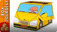 Cardboard Car - Crafts Ideas For Kids