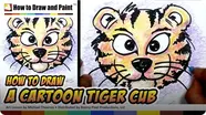 How to Draw a Cartoon Tiger Cub